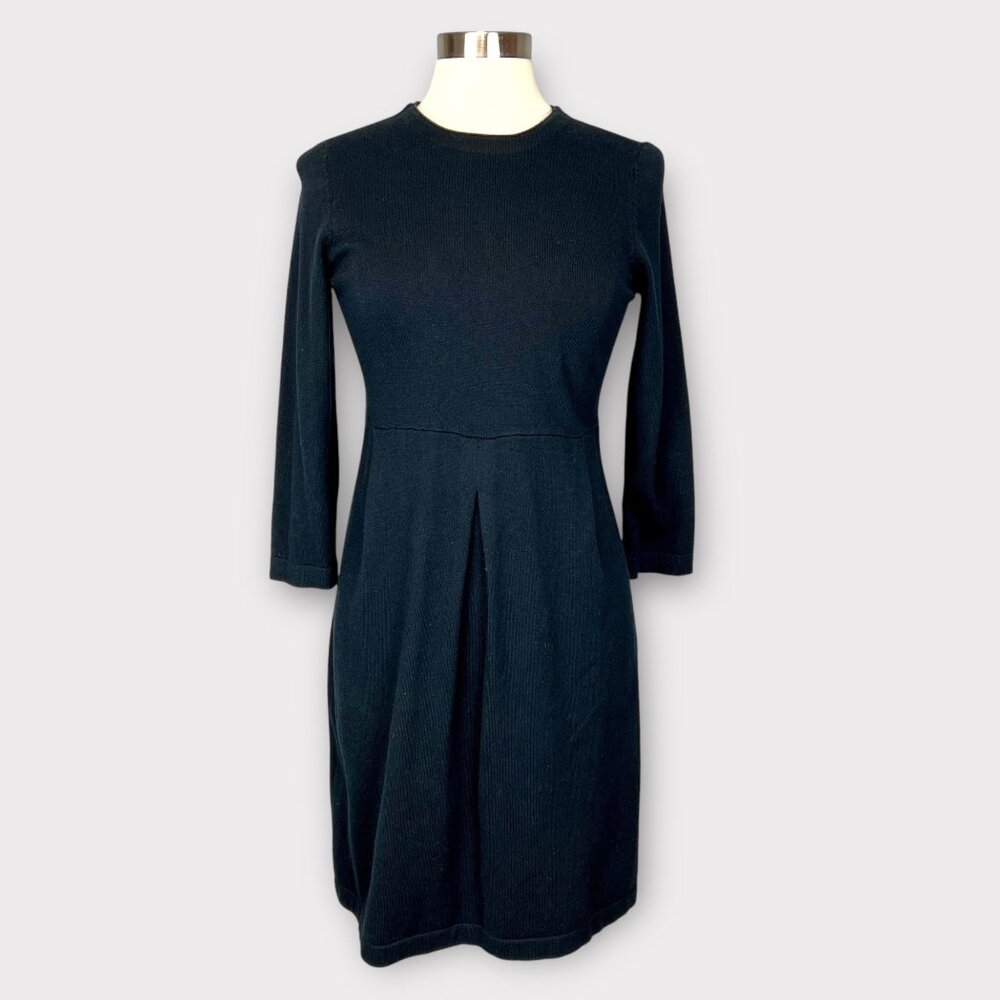 Tyler Boe Womens Kelly Black Knit Dress Cotton Cashmere size Medium